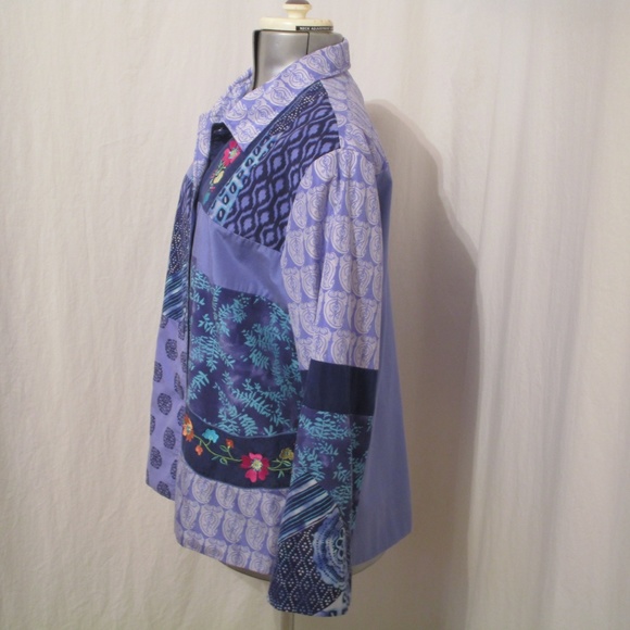 Diane Gilman Patchwork Embroidered Jacket 1X - Picture 3 of 8